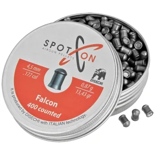 Śrut Spoton Falcon 4.5 mm, 400 szt. 0.87g/13.43gr - Amunicja do wiatrówek - miniaturka - grafika 2