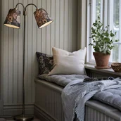 Lampy stojące - PR Home lampa podłogowa Amy mosiądz Sofia Dahlia brąz 150cm 2szt. - miniaturka - grafika 1