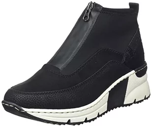 Rieker Damskie sneakersy Mid N6352, Black N6352 00, 41 EU - Sneakersy damskie - miniaturka - grafika 1