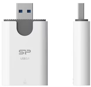 Silicon Power Czytnik kart pamięci Combo USB 3.0 SD microSD white-grey PASRCKBZ0020 - Czytniki kart pamięci - miniaturka - grafika 1