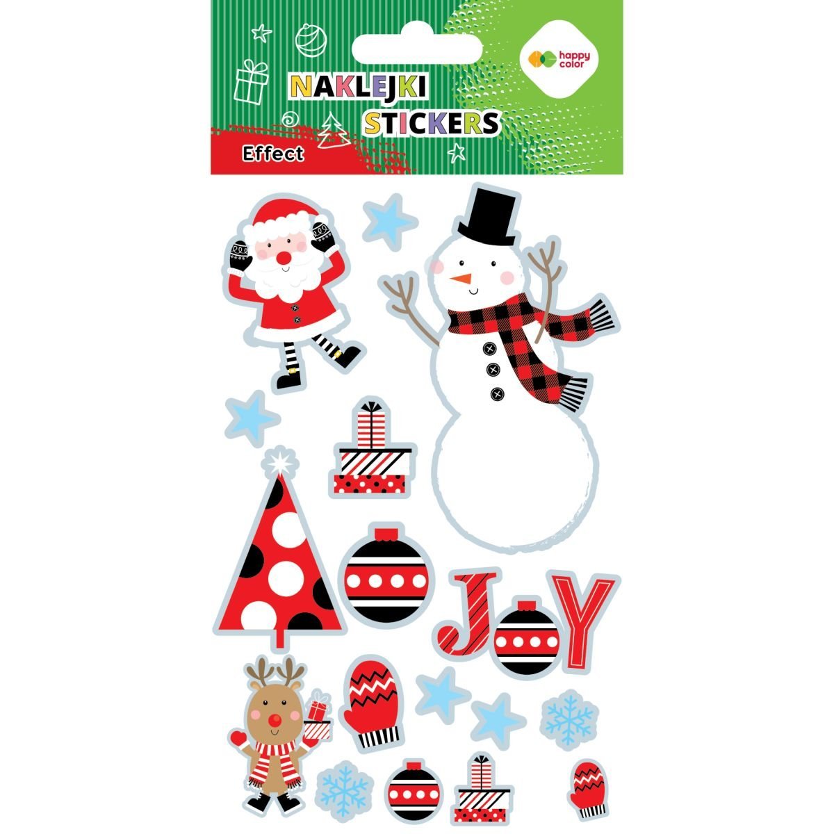 Naklejki EFFECT-Xmas Joy, 10 cm x 20 cm, Happy Color