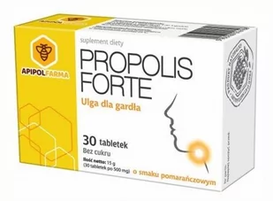 Farmina Propolis forte x 30 tabl do ssania o smaku pomarańczowym - Przeziębienie i grypa - miniaturka - grafika 1