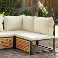 Sofy ogrodowe - vidaXL Ogrodowa vidaXL Sofa bez podłokietników, z poduszkami, drewno akacjowe - miniaturka - grafika 1