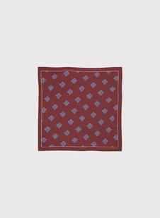 Bordowa poszetka męska w romby - Dodatki do ubrań - miniaturka - grafika 1