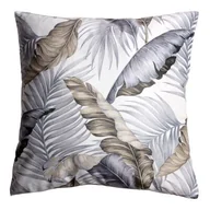 Poduszki dekoracyjne - Poduszka INCA 45 x 45 cm szary-beż liście 2S - miniaturka - grafika 1