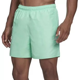 Spodenki adidas Solid Swim HA0386 - zielone - Spodnie sportowe męskie - miniaturka - grafika 1