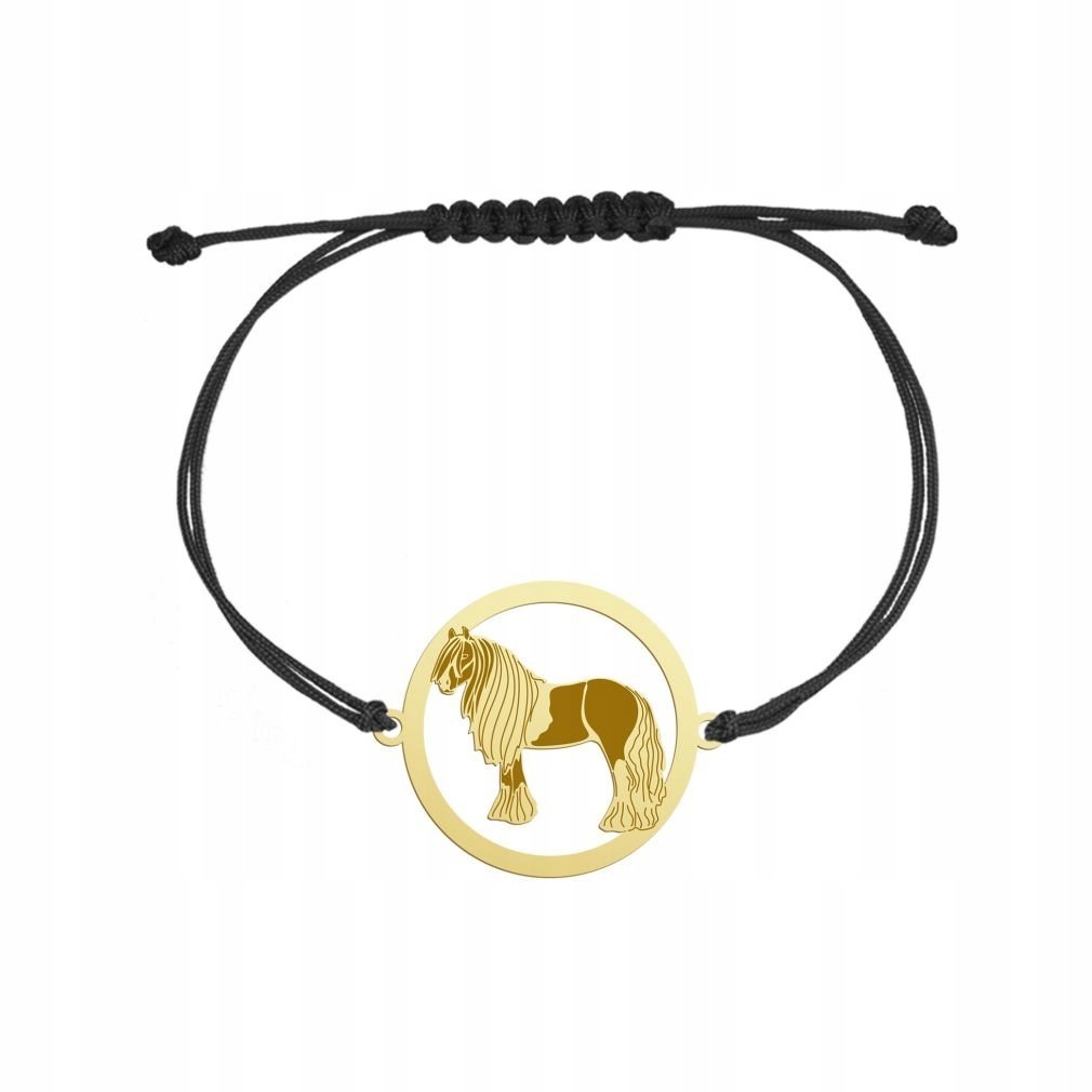 Bransoletka Złota Vanner Koń Cygański 925 sznurek Prezent Kobieta GRAWER