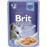 Mokra karma dla kotów - Brit Premium Kot Premium with Salmon Fillets for Adult Cats JELLY 85g - miniaturka - grafika 1