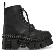 Glany damskie - Glany NEW ROCK M-WALL083CCT-S6 Czarny - miniaturka - grafika 1