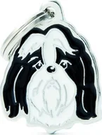 Odblaski i adresówki - Zawieszka Adresówka Identyfikator z grawerem dla psa shih tzu czarny - miniaturka - grafika 1