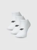 Skarpetki męskie - Męskie skarpetki (3-pack) 4F 4FWMM00USOCM442 - białe - miniaturka - grafika 1