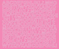 Pasmanteria - Litery samoprzylepne z połyskiem, różowe, 1,5 cm - miniaturka - grafika 1
