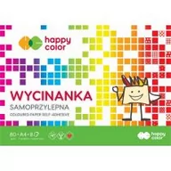 Szkolne artykuły papiernicze - Happy Color Blok Wycinanka samoprzylepna A4, 8 ark - miniaturka - grafika 1