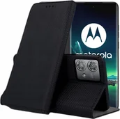 Etui i futerały do telefonów - Hello Case ETUI Z KLAPKĄ DO MOTOROLA MOTO EDGE 40 NEO CZARNE ZAMYKANE MAGNETYCZNE FLIP - miniaturka - grafika 1