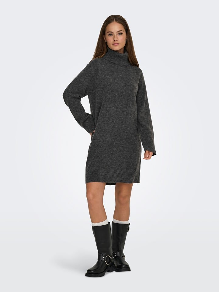 ONLY Sukienka dzianinowa w kolorze antracytowym
