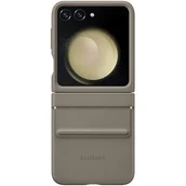 Etui i futerały do telefonów - Samsung Flap ECO-Leather Cas do Galaxy Z Flip5 beżowe - miniaturka - grafika 1