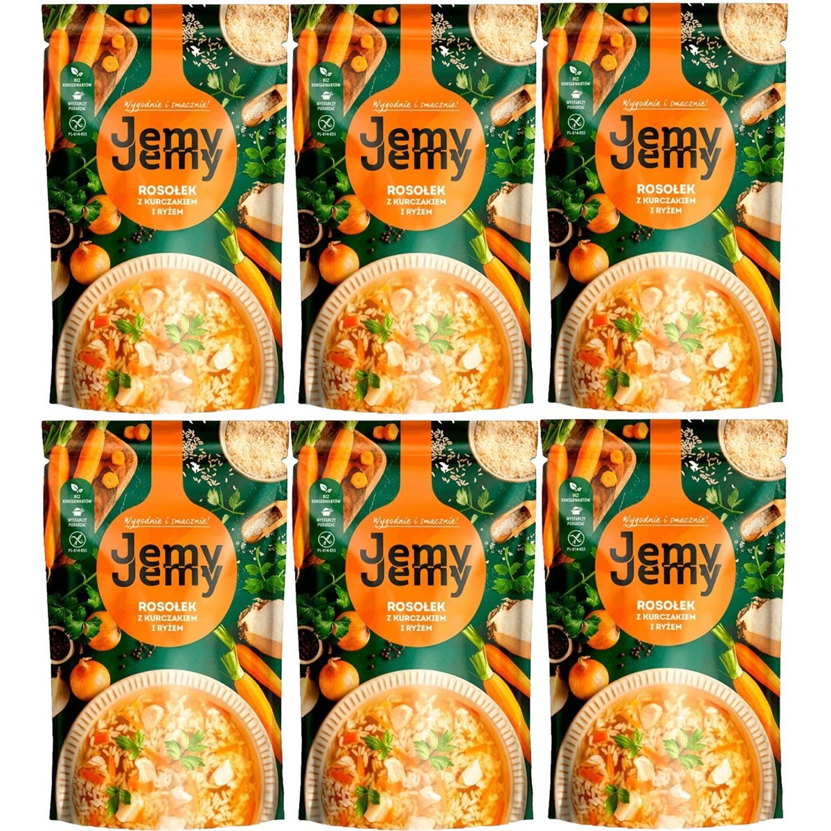 JemyJemy Rosół z kurczakiem i ryżem 450 g x 6 sztuk