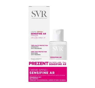 SVR SENSIFINE AR ZESTAW KOSMETYKÓW KREM OCHRONY DO SKÓRY NACZYNKOWEJ SPF50+ I WODA MICELARNA - Zestawy kosmetyków damskich - miniaturka - grafika 1