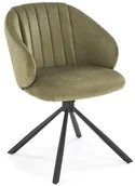 Krzesła - Oliwkowe krzesło z funkcją obracania siedziska G8-H98 - miniaturka - grafika 1