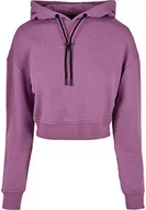 Bluzy damskie - Urban Classics Damska bluza z kapturem Short Terry Hoody, damska bluza z kapturem o skróconym kroju, z przyjemnego materiału Terry w 3 kolorach, rozmiary XS - 5XL, Duskviolet, XL - miniaturka - grafika 1