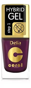 Delia Cosmetics Coral Hybrid Gel Emalia do paznokci nr 76 11ml - Lakiery do paznokci - miniaturka - grafika 1