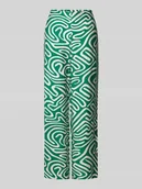 Spodnie damskie - Spodnie szerokie o kroju regular fit z nadrukiem na całej powierzchni model ‘VIGDIS’ - miniaturka - grafika 1