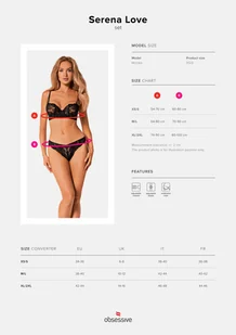Komplet Serena Love 2-częściowy Czarny (Rozmiar XS/S) - Piżamy damskie - miniaturka - grafika 5