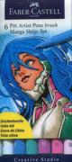 Faber-Castell Pisaki Pitt Artist Pens Manga 6 kolorów