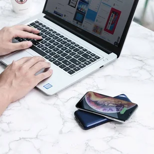 Baseus S10 power bank 10000mAh 18W bezprzewodowa ładowarka Qi 10W USB / USB Typ C PowerDelivery QC3.0 czarny (PPS10-01) - Ładowarki do telefonów - miniaturka - grafika 14