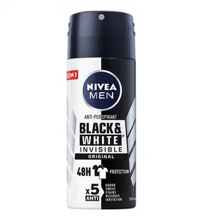 Nivea Men Black White Antyperspirant Spray 100ML - Dezodoranty i antyperspiranty męskie - miniaturka - grafika 1
