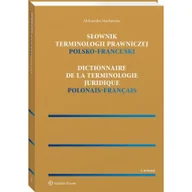 Prawo - Słownik terminologii prawniczej Polsko-francuski Aleksandra Machowska - miniaturka - grafika 1