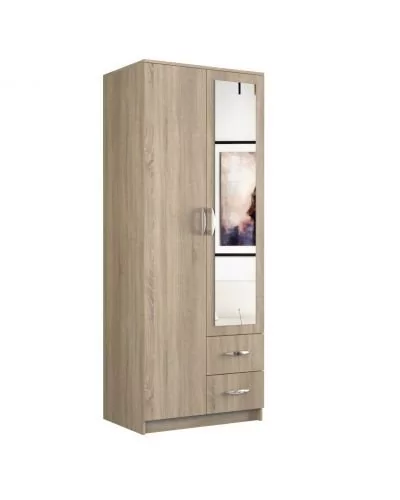 Topeshop SZAFA ROMANA LUSTRO 80cm SONOMA