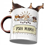 Kubki - Kubek Bordowy z Pieskiem Psem Słodki na Prezent z Nadrukiem ze Zdjęciem+ Opakowanie na prezent (wzór 01) - miniaturka - grafika 1