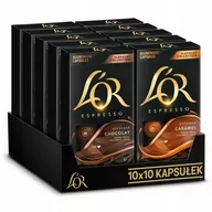 Kawa w kapsułkach i saszetkach - Kapsułki do Nespresso L'OR Espresso 5x10 szt Caramel, 5x10 szt Chocolat - miniaturka - grafika 1