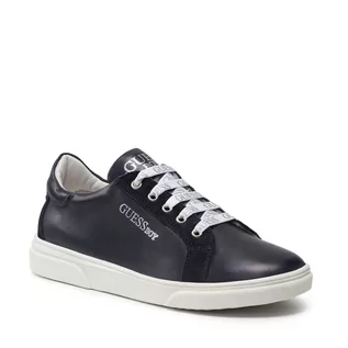 Buty dla chłopców - Sneakersy GUESS - FJ7COL LEA12 BLUE - grafika 1