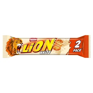 Lion White Nadziewany wafel z karmelem i płatkami pszennymi w białej polewie 60 g (2 x 30 g) - Batoniki - miniaturka - grafika 1