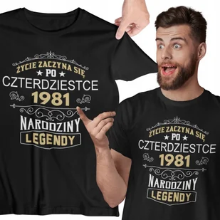 KOSZULKA PREZENT NA URODZINY 18 30 40 50 60 70 80 - Koszulki męskie - miniaturka - grafika 1