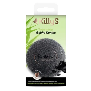 Killys Killys Gąbka Konjac Z Węglem Bambusa Mycia Twarzy - Akcesoria do oczyszczania twarzy - miniaturka - grafika 2