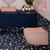 Miski WC - Massi Miska WC wisząca rimless różowa LERA pink z deską wolnoopadającą typu Slim - miniaturka - grafika 1