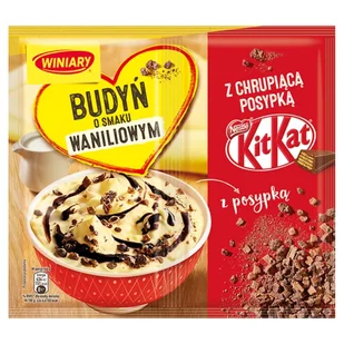 Winiary Budyń o smaku waniliowym z chrupiącą posypką KitKat 65 g - Budyń - miniaturka - grafika 1