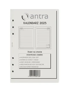 Wkład kalendarzowy 2025 dzienny A5 Antra - Kalendarze - miniaturka - grafika 1