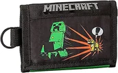 Breloczki dla dzieci - MINECRAFT - Portfel i Portmonetka 3 Drzwi, Portfel Unisex Dzieci I Chłopcy, Boczne Pierścień Brelok i Monety z Zamknięciem ZIP, cm 13,5x9,5h, Zielony, Taglia Unica, Casual - miniaturka - grafika 1