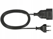 Przedłużacze i rozgałęźniki - Przedłużacz pojedynczy płaski 1m czarny - miniaturka - grafika 1