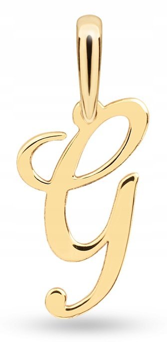 ZŁOTA MODNA ZAWIESZKA LITERKA G 585