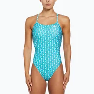 Stroje kąpielowe - Strój pływacki jednoczęściowy damski Nike Hydrastrong Multi Print Cutout - miniaturka - grafika 1
