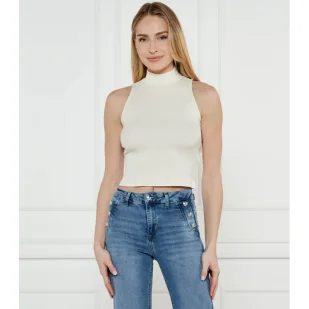 GUESS Top PRISCILLA Regular Fit - Bluzki damskie - miniaturka - grafika 1