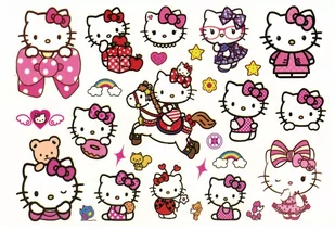 Tatuaże dla Dzieci Kitty (1 szt) - Zabawki kreatywne - miniaturka - grafika 1