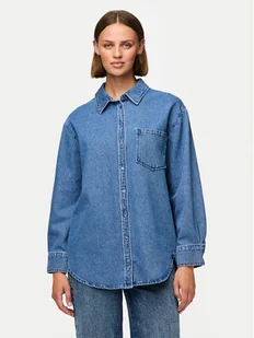 Pieces Koszula jeansowa 17150991 Niebieski Oversize - Koszule damskie - miniaturka - grafika 1