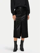 Spódnice - ONLY Spódnica z imitacji skóry Heidi 15322539 Czarny Regular Fit - miniaturka - grafika 1