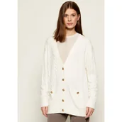 Swetry damskie - GUESS Kardigan ELSA | Relaxed fit | z dodatkiem wełny - miniaturka - grafika 1